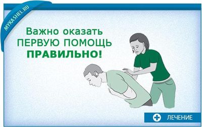 первая помощь если подавился едой