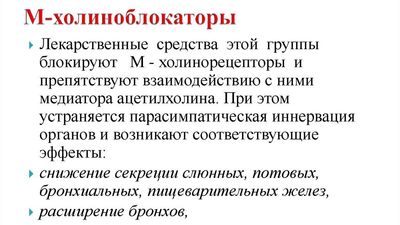 м холиноблокаторы