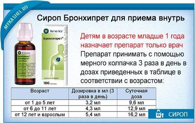 как правильно принимать сироп Бронхипрет