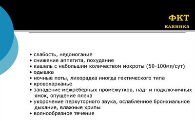 Симптоматика ФКТ