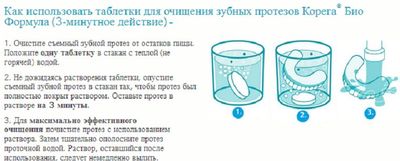 Как применять таблетки для очистки протезов